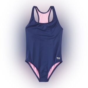TYR Navy Durafast Lite® Girl's Maxfit Swimsuit - Ella Size L (10-12)